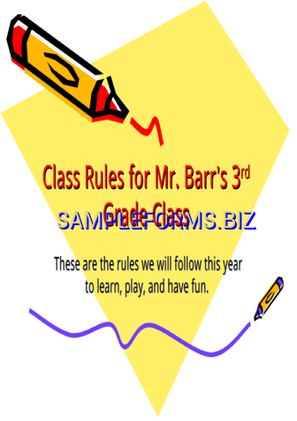Elementary Classroom Rules Presentation
