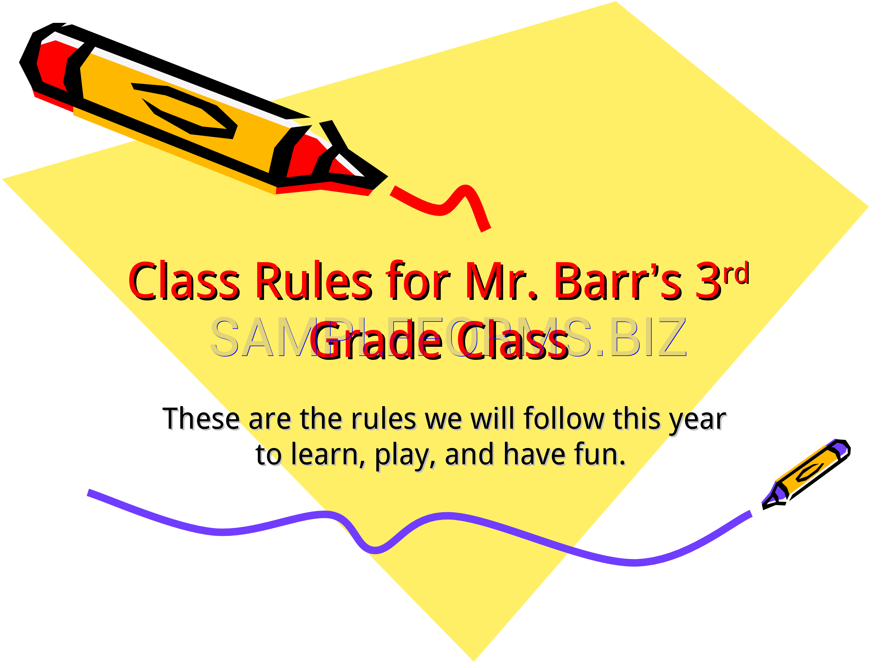 Preview free downloadable Elementary Classroom Rules Presentation in PDF (page 1)